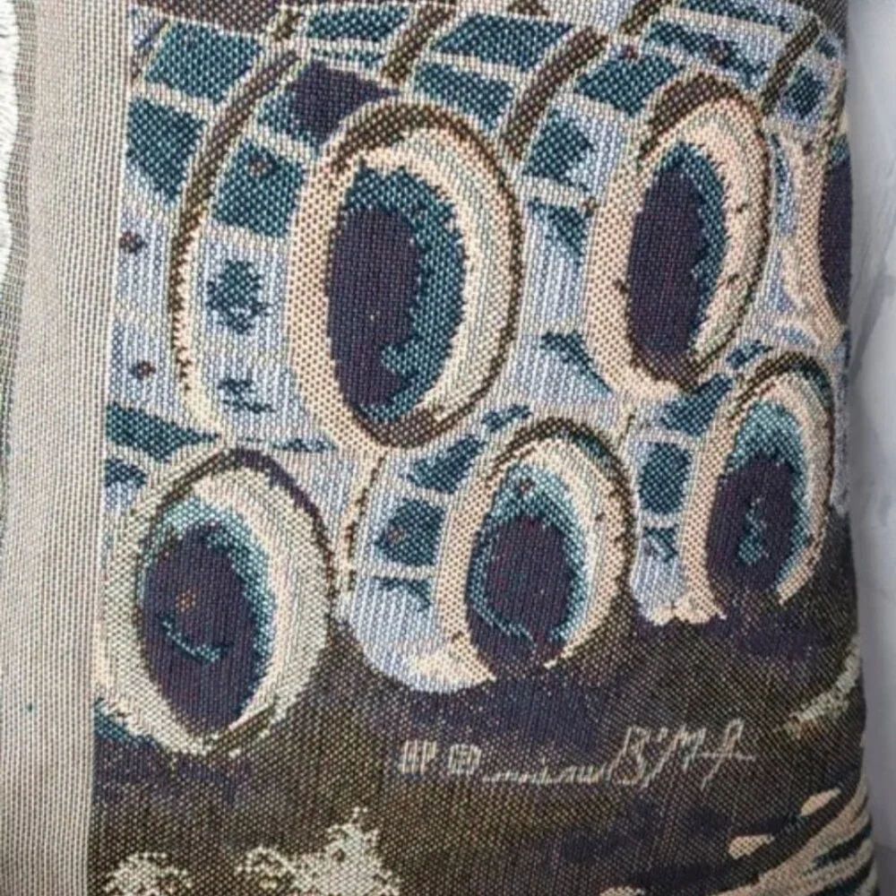 Vintage Northwest Company Ivorydale Blanket P&G Train Station Christmas Holiday